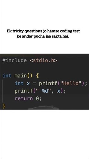 C Programming Ka Sabse Tricky Question 😳 | Printf Ka Secret | C Programming Tricky Question #shorts