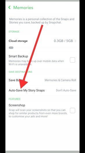 How To Enable Auto Save Memories On Snapchat | Snapchat Me Auto Save Memories On Kaise Kare #shorts