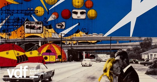 Archigram's Instant City concept enables "a village to become a kind of city for a week" says Peter Cook