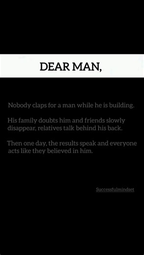 Dear Man, Let Your Success Make the Noise 🔥#shorts #successmindset