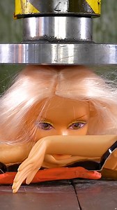 Hydraulic Press vs. Barbie #asmrsounds #asmr #crush #oddlysatisfying #satisfying #hydraulicpress | Hydraulic press channel