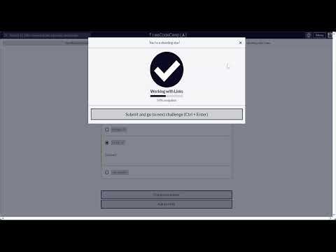 study with me ! freeCodeCampやります #16 - Working with Links_2~ -