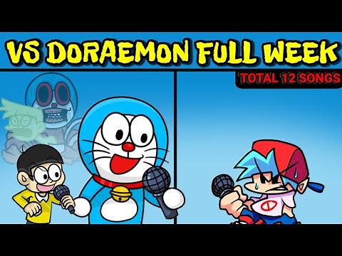 Friday Night Funkin' VS Doraemon FULL WEEK + Cutscenes | Doraemon Horror (FNF MOD/Hard)