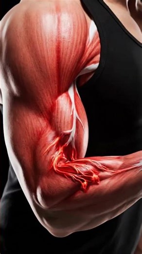 Real Bicep Tear: Muscle Fibers Ripping Apart ⚠️ #gymfails #gym #muscles #3danimation #asmr