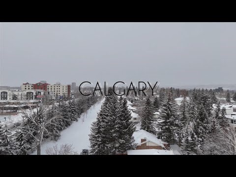 Winter Wonderland Calgary 🇨🇦 | Downtown Drone Aerials (Snow Day) [4K]