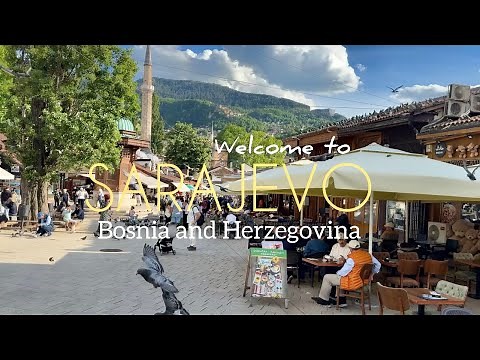 Sarajevo, Bosnia and Herzegovina. Walking tour. Old town. 2025. 4K video