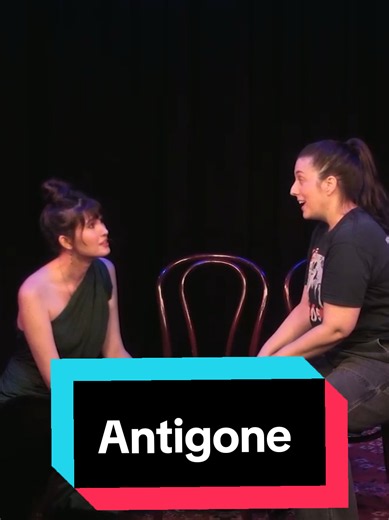 @Mick Szal performs a scene from Antigone with Abra Tabak improvising the other side. #improv #nyc #Greek #theatre #sisters