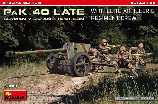 MiniArt Models - Plastic Scale Model Kits | New #MiniArt Kit Coming Soon: 53013 German 7.5cm PaK 40 Late w/Elite Artillerie Regiment Crew. SPECIAL EDITION Plastic Model Kit Scale... | Instagram