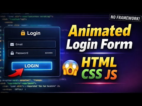 Animated Login Form with HTML CSS & JavaScript 🔥 | Beginner Friendly Project