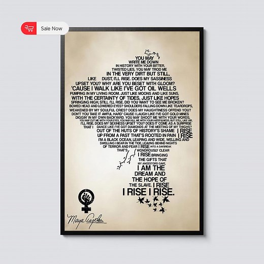 Still I Rise Poem, Maya Angelou Poster Print, Inspirational Poetry, Wall Art, Motivational, Empowering, Feminist - Etsy