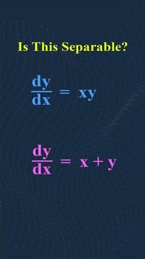 Is This Differential Equation Separable? (Quick Test)