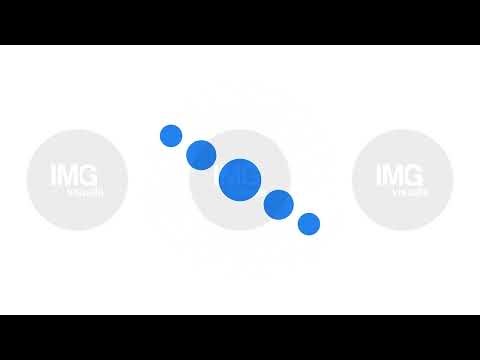 Blue dots spinning around central circle loading animation