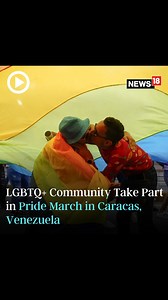 LGBTQ+ community takes part in the Gay pride march in Caracas, Venezuela. Watch! #PrideMarch #LGBTQ #Pride #Gay #Venezuela #Caracas #WorldNews | News18 | Facebook