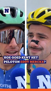 DE EDDY MERCKX-QUIZ 🧠 De Kannibaal is 80 jaar geworden. Met zijn 525 zeges beslaat het palmares van Eddy Merckx meerdere pagina’s. Onze man peilde tijdens de voorbije Dauphiné naar de kennis van enkele Belgische profrenners over de erelijst en het leven van Merckx. “Hoeveel zeges hij pakte? Euhm, te veel” 😂 #merckx #eddymerckx #birthday #dauphiné #cycling #dekoersisvanons #nieuwsbladsport | Nieuwsblad Sport