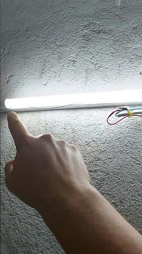 Convert T8 light fixture from fluorescent to LED #shorts