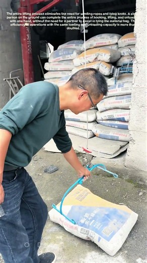 Creative self locking cement bag hook automatic fixture
