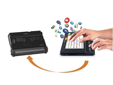 Le nouveau bloc-notes braille de Humanware, BrailleNote Touch Plus !