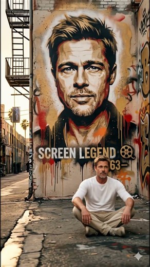 Brad Pitt, Leo, Keanu & Tom Cruise Immortalized in Paint #streetart #celebrities #iconic