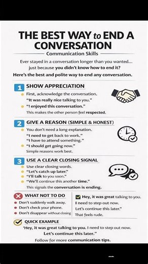 The Best Way to End a Conversation | Communication Skills