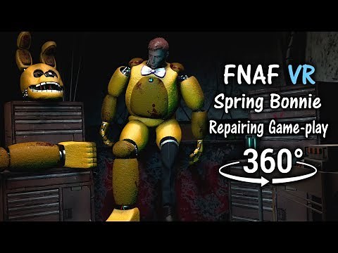360°| Repairing Spring Bonnie Game-play Animation [FNAF Help Wanted/SFM] (VR Compatible)