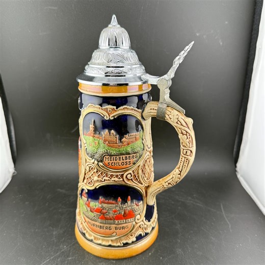 Antique Vintage German Beer Stein City of Frankfurt Nurnberg Souvenirs - Etsy
