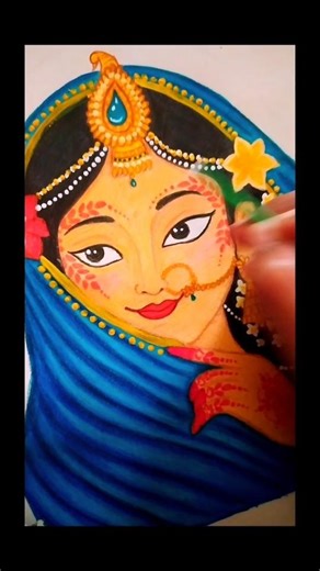 Beautiful Radha Rani Drawing | Easy Devotional #radharani #radheradhe #radhakrishna #radhekrishna