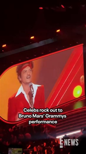 Celebs at the #Grammys were showing Bruno Mars all the love during his performance. 🥰 #AwardsSeason | E! News