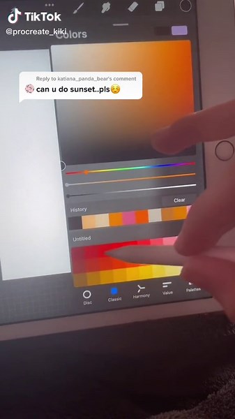 Reply to @katiana_panda_bear sunset hair! what next? #fyp #procreate #foryou #hair #sunset