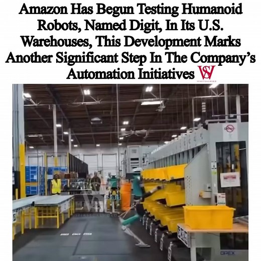 21 reactions · 47 shares | #PressPlay: In an unprecedented move, #Amazon has begun testing humanoid robots, named Digit, in its US warehouses. This development marks another significant step in the company’s automation initiatives. Digit robots, created by Agility Robotics, are designed with the capability to manipulate and move objects similarly to human workers, suggesting a potential for co-working with human employees. | Spiritual Word | Facebook