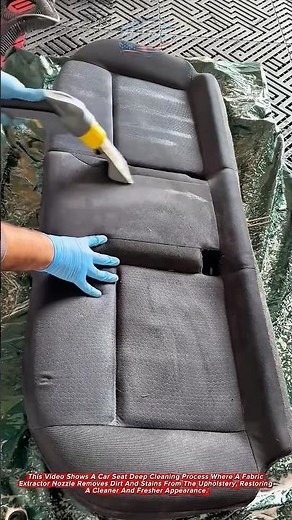 This Video Shows a Deep Fabric Cleaning of a Car Seat Using an Extractor