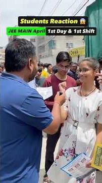 JEE Mains 2026 April Day 1 Shift 1 Students review 😱..#JEEMains2026 #JEEMainsShift1