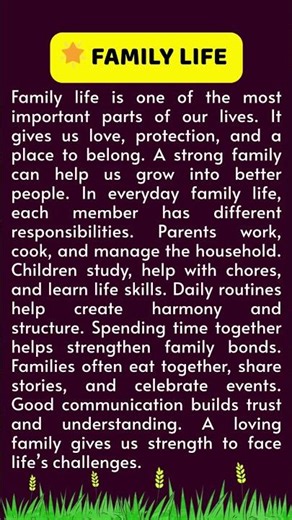 🌟 FAMILY LIFE #familylife #fluentandfunenglish #tablemanners