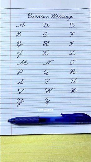 How to Write English Capital Letters | Cursive writing A to Z | ABCD | Cursive Handwriting Practice