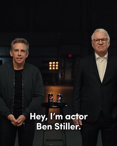 488K views · 4K reactions | Two acting legends. Two #SuperBowl commercials. One great tasting cola @stevemartinreally @benstiller  #PepsiZeroSugar #RealorActing | Pepsi | Facebook