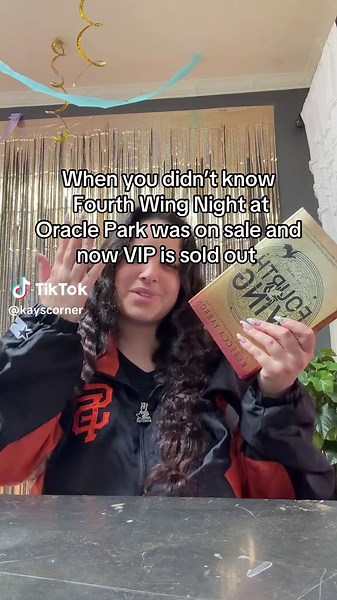 I missed the opportunity 🥹 I’ve always wanted to attend a vip night at Oracle @San Francisco Giants 🧡🖤#fourthwing #sanfranciscogiants #fourthwingnight