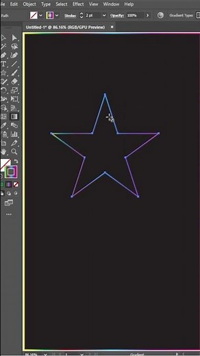 🎨 How to Create Colorful Twisted Star Design in Illustrator Gradient Star Effect Tutorial