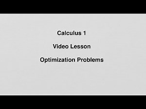 4.7 Optimization Problems