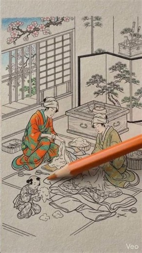 大人の塗り絵 浮世絵風 季節の塗り絵🎨