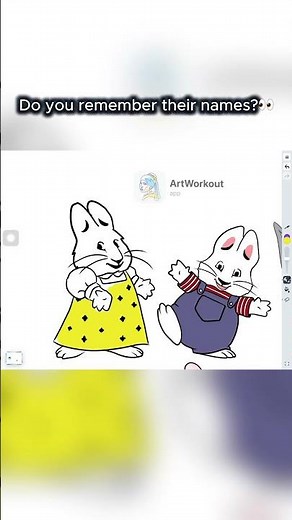 Drawing Max & Ruby 💛 | Day 10 of Bunnies Fam!🐰✨