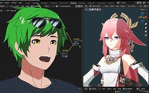 Blender二次元卡通漫画动漫渲染引擎插件 Goo Engine v3.6  使用教程