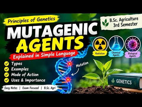 Mutagenic Agents Made Easy! | Genetics Unit 1 | B.Sc. Agri 3rd Sem