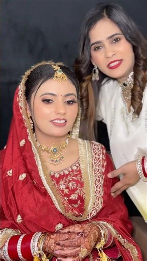 ❤️ PUNJABI BRIDE 🌸 Lotus 🪷 || bridal || parlour #bridemakeup #punjabibride #viralshorts #puranpur