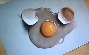 【3D绘画】如何画一个超逼真（没有烹饪过）的鸡蛋╰(￣▽￣)╮