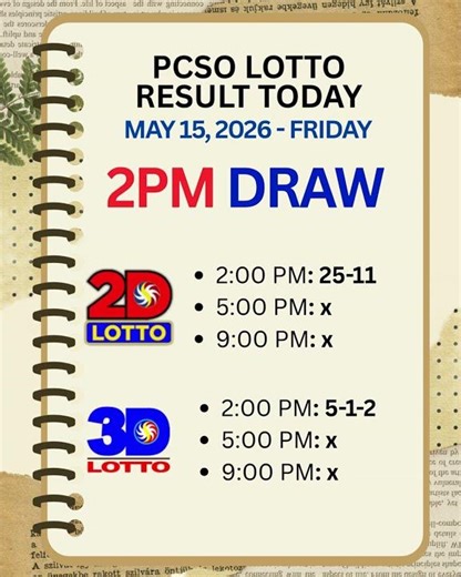 Lotto Result Today 5PM - MAY 15, 2026 FRIDAY #2dlotto #3Dlotto #lottoresult #lotto