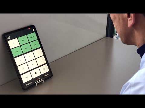Testing the TestFlight version of Eyetell Gaze, a VOCA app for typing and speech via eye-tracking...