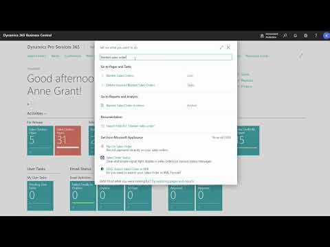 How to create a sales blanket order in Business Central