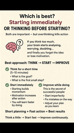 Day 3 of 100 | Starting vs Thinking – Which Is Better? | Stop Overthinking & Take Action