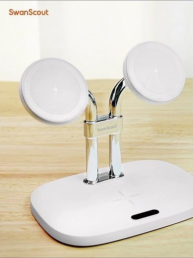 Elegant Power, Simplified ⚡ | SwanScout 706M 3-in-1 MagSafe Wireless Charger for Apple