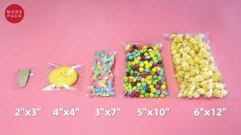 Morepack Self Sealing Cellophane Bags Self Adhesive,3x7 Inches Clear Resealable Cellophane Bags 200 Pieces