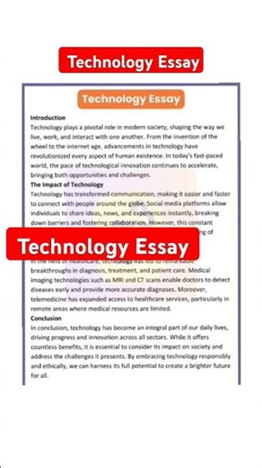 🔴Technology Essay In English | Essay On Technology | Essay On Technology In English | Technology